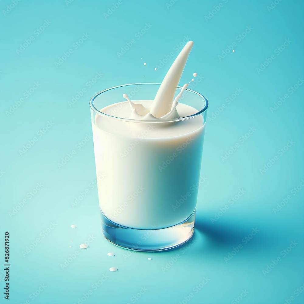 glass of milk splash on blue background glass of milk splash on blue background