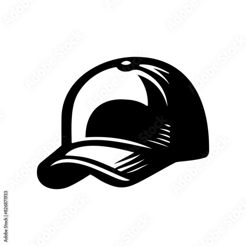 Baseball hat silhouette design vector Elements for baseball