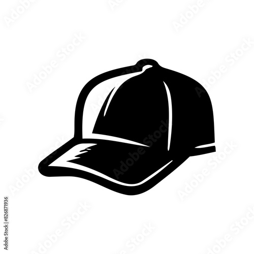Baseball hat silhouette design vector Elements for baseball