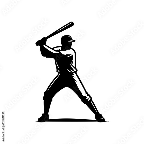 Baseball player silhouette design vector Elements for baseball