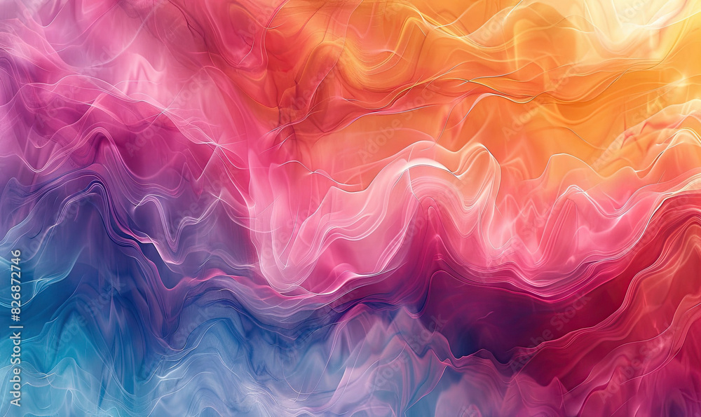 Colorful abstract wallpaper with fluid wave patterns in blue and orange ...