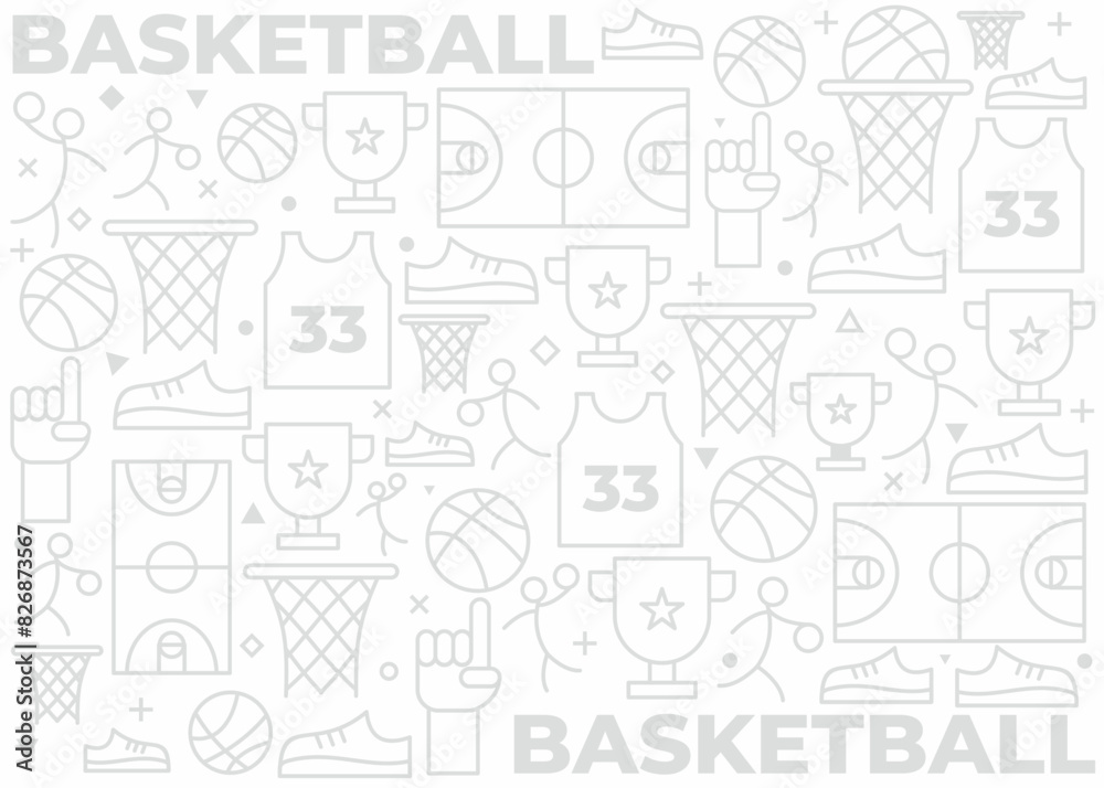 Basketball pattern or background design Basketball pattern or background design