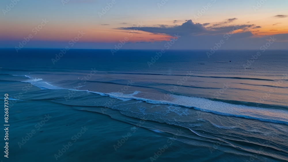 Fototapeta premium Amazing natural scenery of ocean waves