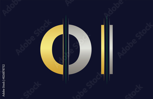 Abstract OI letter logo design template. Vector Logo Illustration