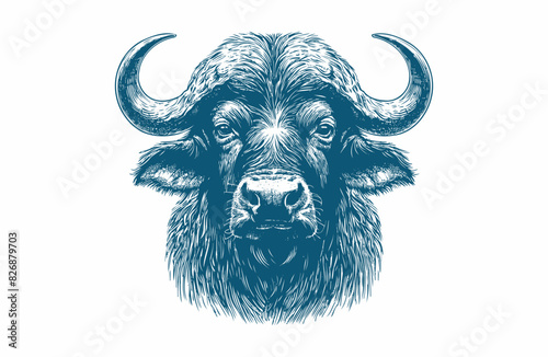 buffalo vintage illustration. isolated on white background