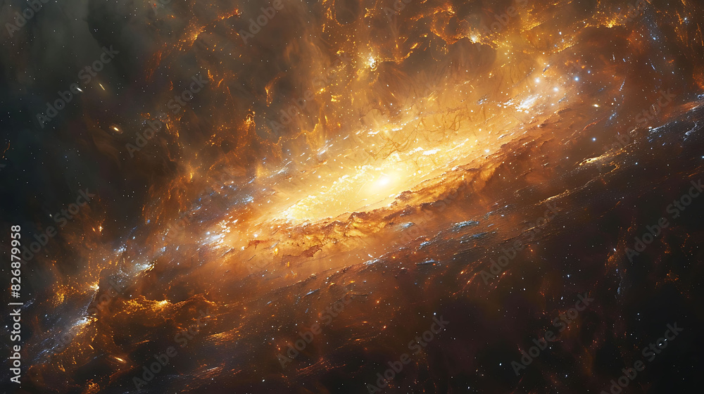 Prompt quasar shining brightly at the center of a distant galaxy surrounded by other celestial objects Prompt quasar shining brightly at the center of a distant galaxy surrounded by other celestial objects