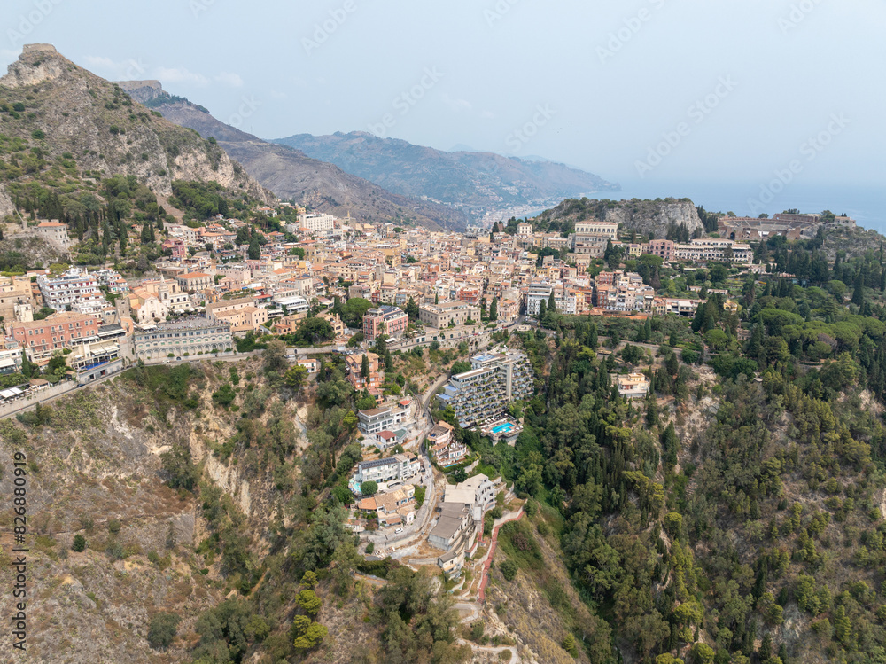 Obraz premium Aerial View - Taormina, Italy