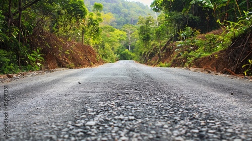 Concrete road in a remote area