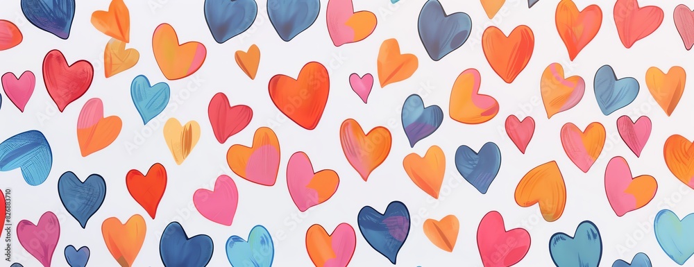 Heart pattern flat design side view Valentine s theme animation Triadic Color Scheme Heart pattern flat design side view Valentine s theme animation Triadic Color Scheme