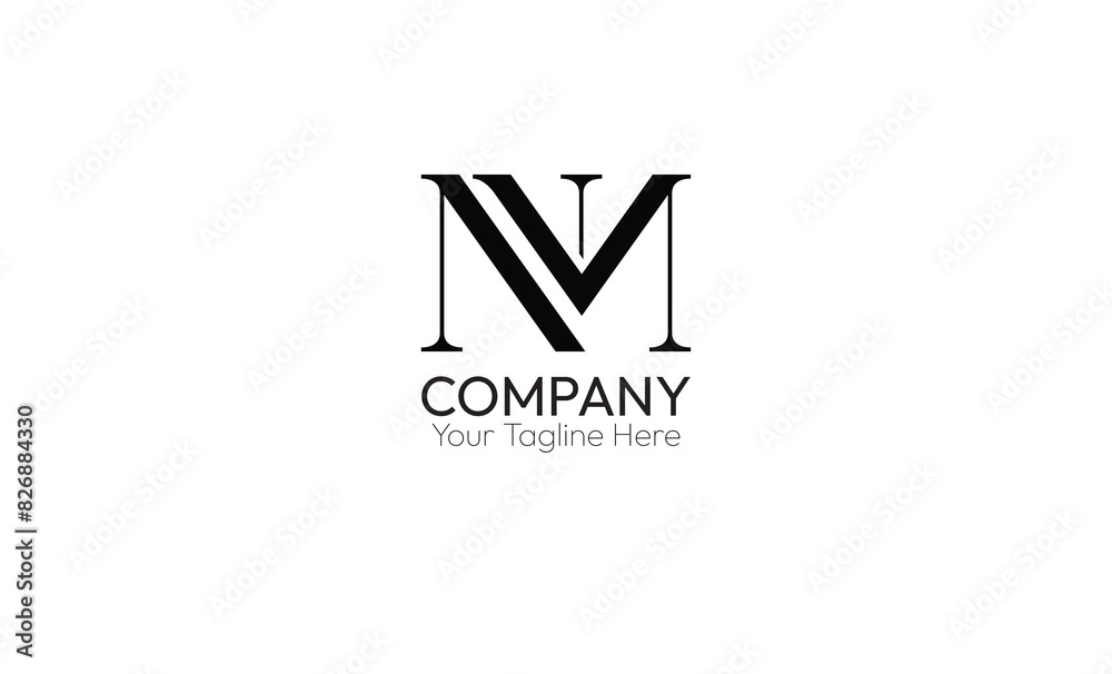 Modern NM Logo and Business Card Design / Black Color NM Letter Vector Modern NM Logo and Business Card Design / Black Color NM Letter Vector