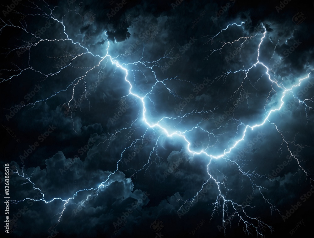 Magic blue thunder storm blue lightnings Magic and bright light effects thunderbolt electricity lightning power effect on dark fog background Magic blue thunder storm blue lightnings Magic and bright light effects thunderbolt electricity lightning power effect on dark fog background