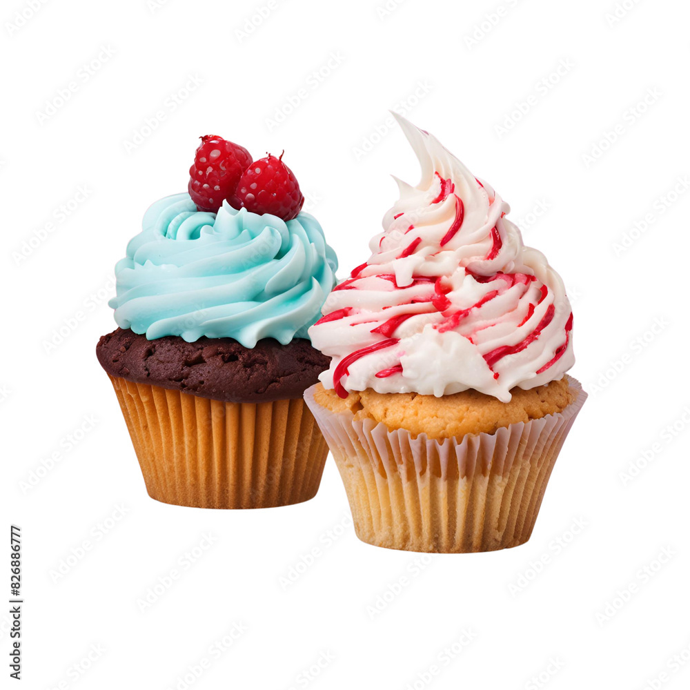 cupcake ice cream with transparent background