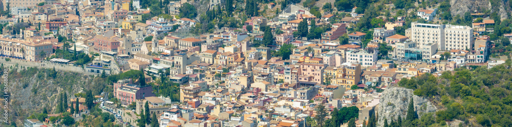 Obraz premium Aerial View - Taormina, Italy