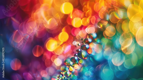 very colorful out of focus background rotate