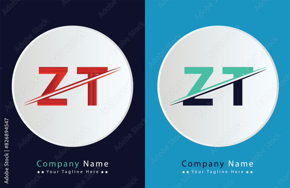 Unique ZT letter logo Icon vector template. Unique ZT letter logo Icon vector template.