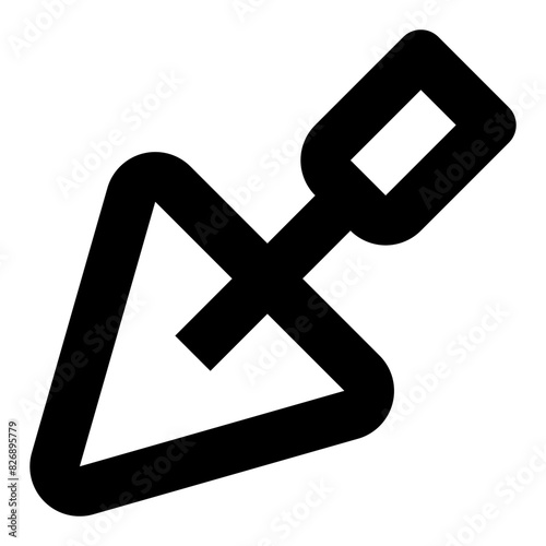 trowel line icon for user interface