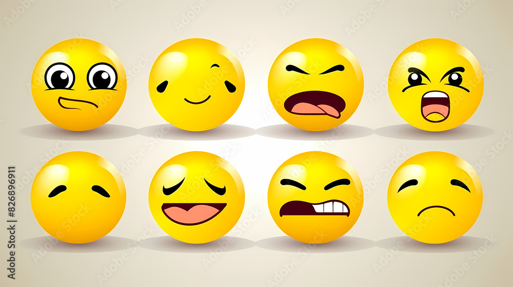 Fototapeta premium Emoticons conceptual art vector image,Sketch emoticons seamless pattern vector image.