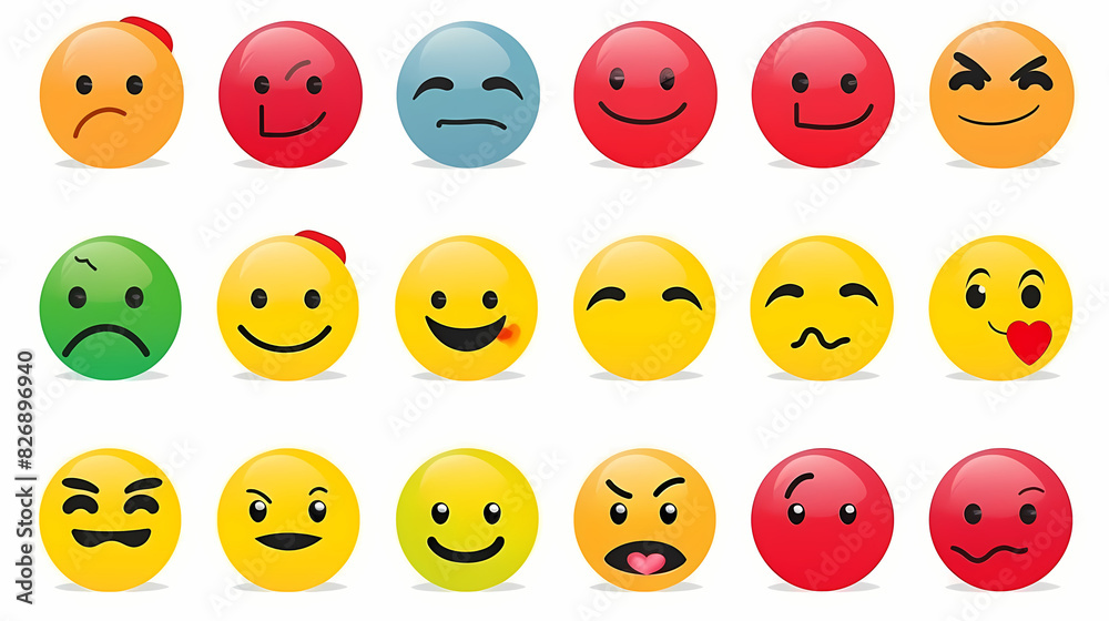 Obraz premium Emoticons conceptual art vector image,Sketch emoticons seamless pattern vector image.