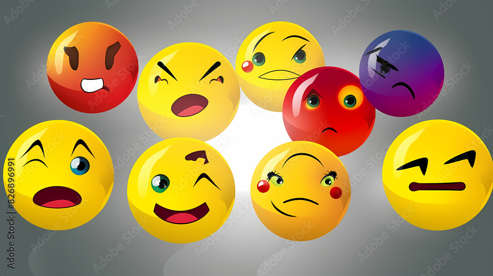 Emoticons conceptual art vector image,Sketch emoticons seamless pattern vector image.