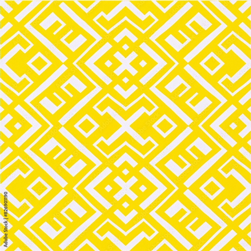 yellow and white geometric pattern. seamless background yellow and white geometric pattern. seamless background