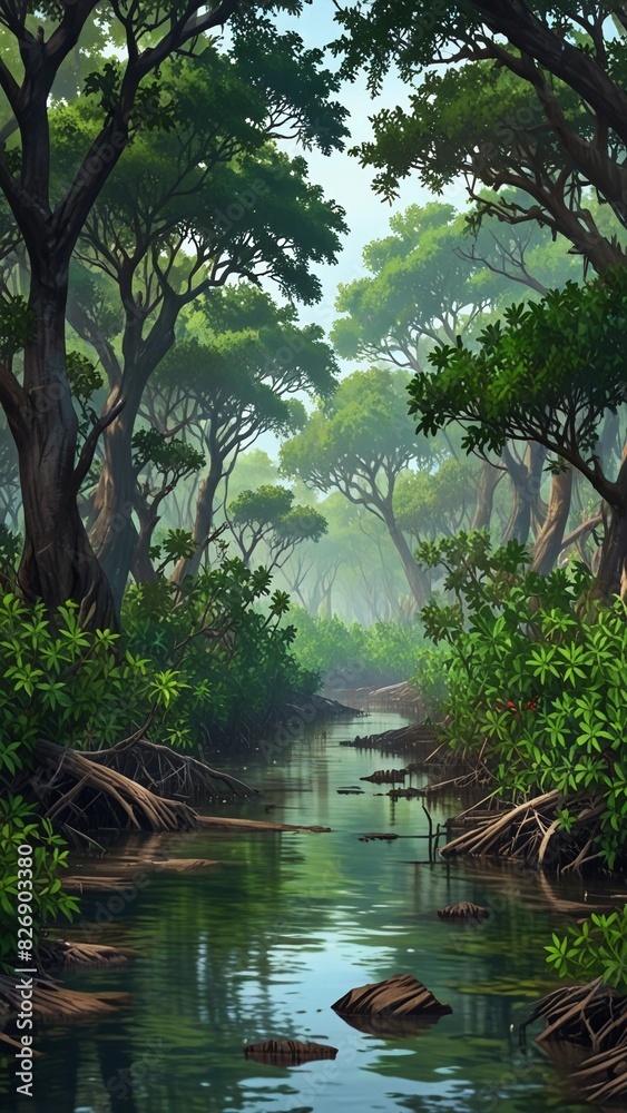 Obraz premium beautiful mangrove forest