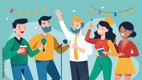 Rehearsals are filled with laughter and encouragement as community members work together to perfect their performance.. Vector illustration