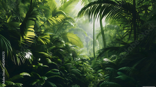 Ferns Thrive in Lush Tropical Settings Amidst Vibrant Nature