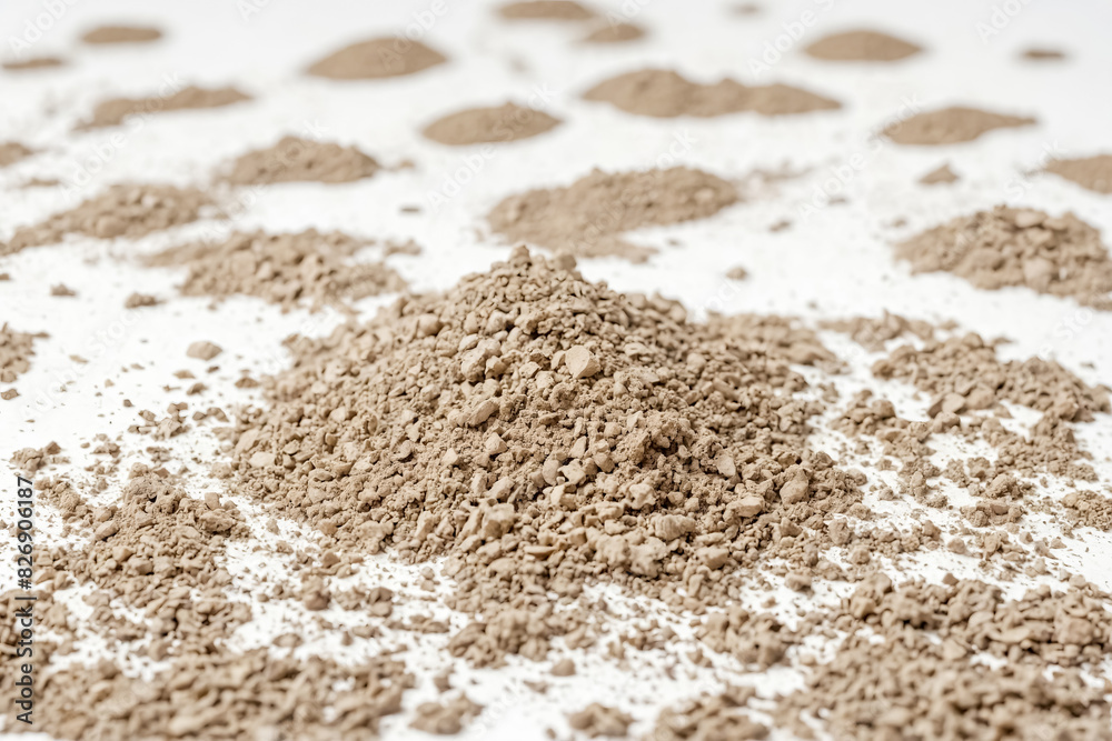 Close Up of Brown Powder on a White Surface Close Up of Brown Powder on a White Surface