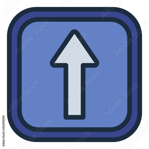 One Way Traffic Sign Icon