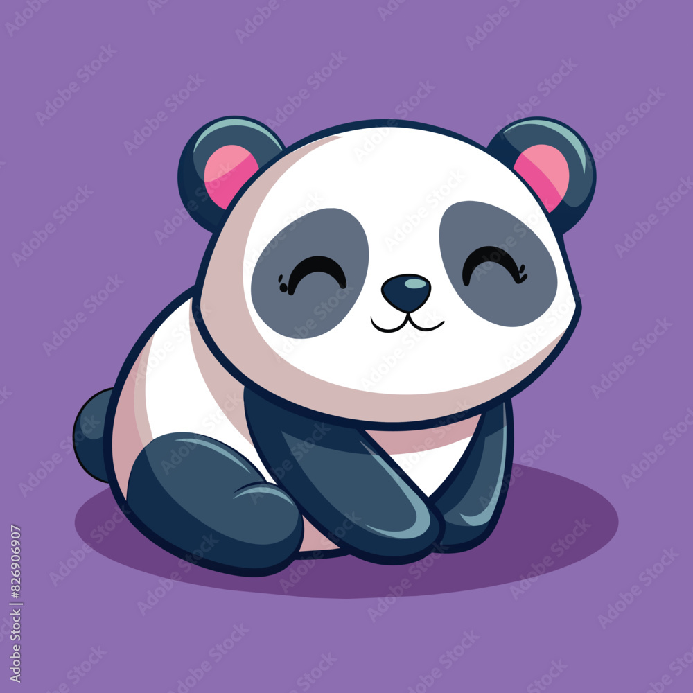 Cute panda sleeping cartoon vector icon illustration Cute panda sleeping cartoon vector icon illustration