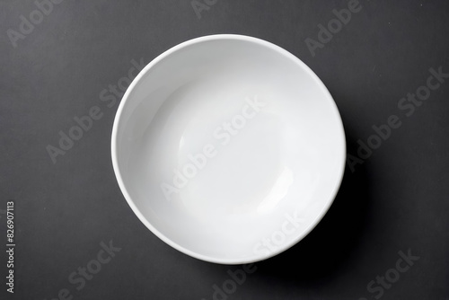 White Bowl on Black Background