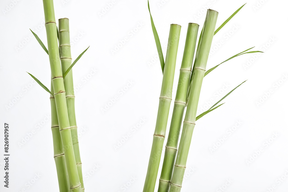 Fototapeta premium Close-Up of Fresh Green Bamboo Stalks
