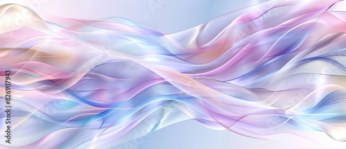 Wallpaper Mural Abstract pastel wave background with smooth flowing lines in pink, blue, and lavender shades, creating a calming and elegant visual experience. Torontodigital.ca