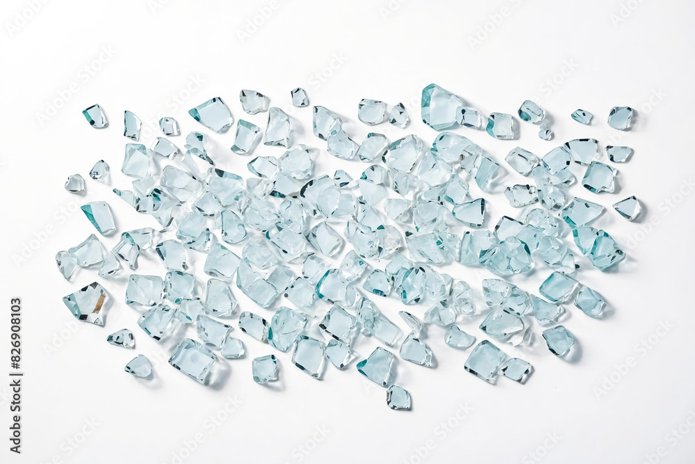 Scattered shards of clear glass Scattered shards of clear glass