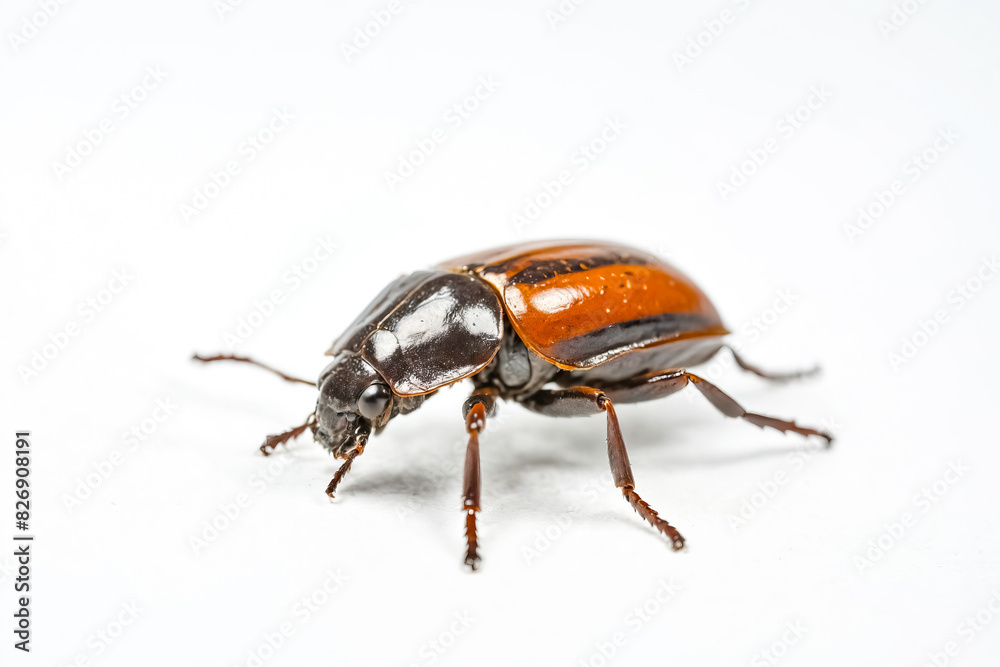 Naklejka premium Close-up of a Brown and Black Beetle