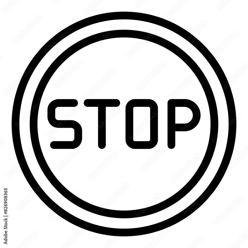 Stop Traffic Sign Icon Stop Traffic Sign Icon