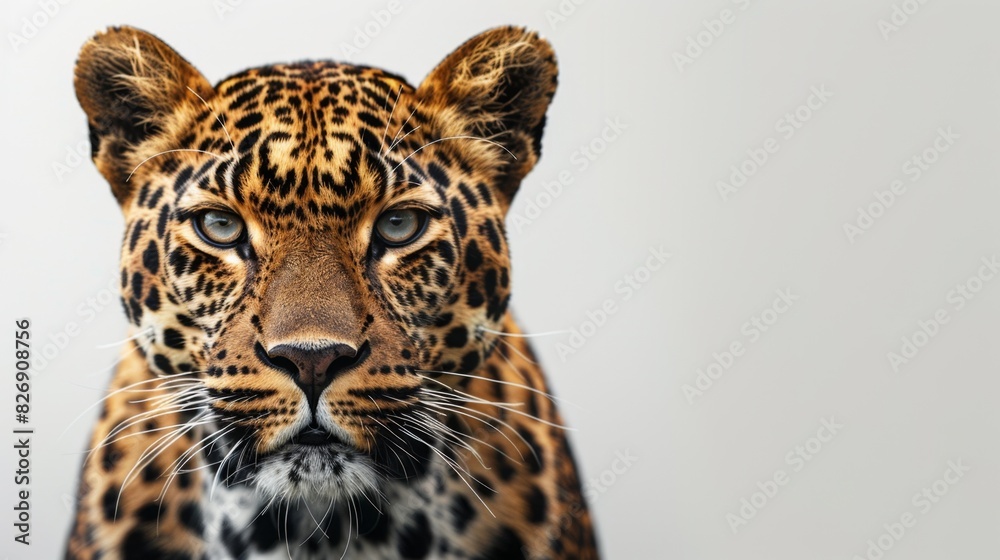 Obraz premium Majestic Leopard in Jungle Habitat - Wildlife Conservation Concept