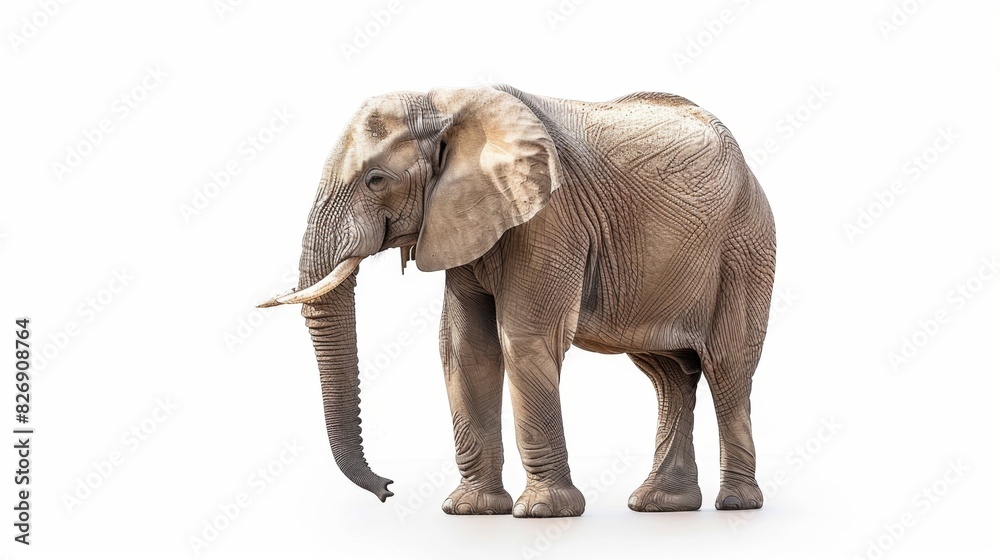 Obraz premium Majestic Elephant in Natural Habitat - Wildlife Conservation Symbol
