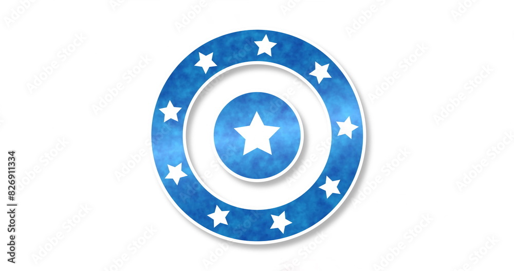 Image of stripes and stars coloured with flag of usa Image of stripes and stars coloured with flag of usa