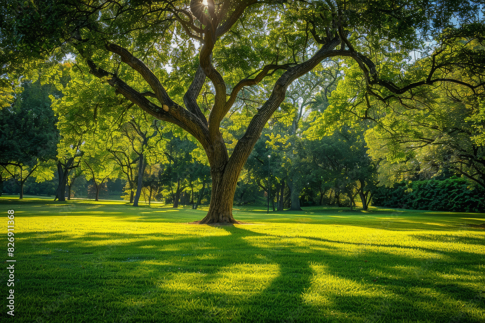 Fototapeta premium Sunlit Majestic Tree
