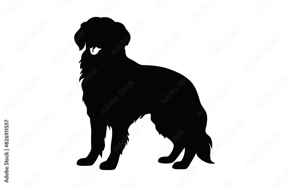 Golden Retriever Dog Vector black Silhouette Clipart