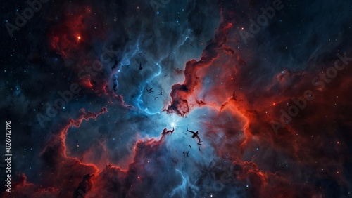 Nebula and stars in the space 