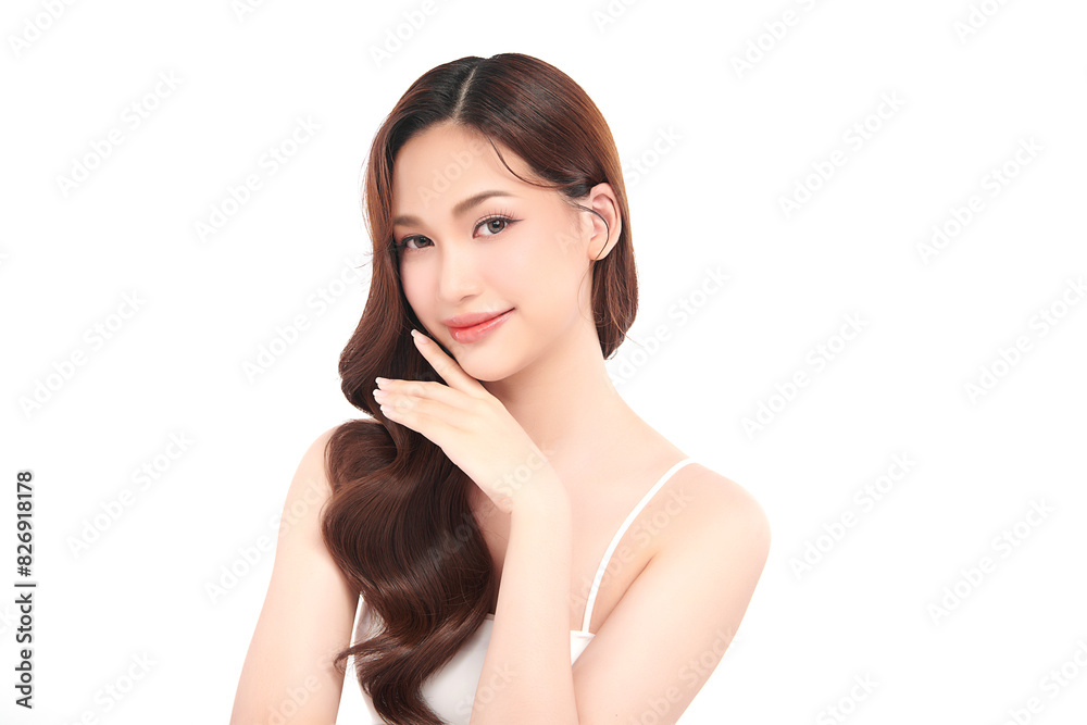 Beautiful young asian woman with clean fresh skin on white background, Face care, Facial treatment, Cosmetology, beauty and spa, Asian women portrait. Beautiful young asian woman with clean fresh skin on white background, Face care, Facial treatment, Cosmetology, beauty and spa, Asian women portrait.