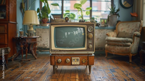 retro television in the living room