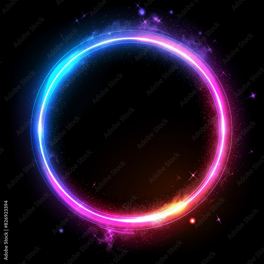 Round gold shiny with sparks on a black background. Round gold shiny with sparks on a black background.