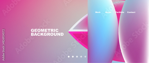 Minimal geometric web site page template design. Vector Illustration For Wallpaper, Banner, Background, Card, Book Illustration, landing page