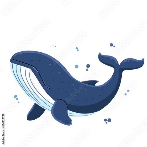 A simple blue whale design