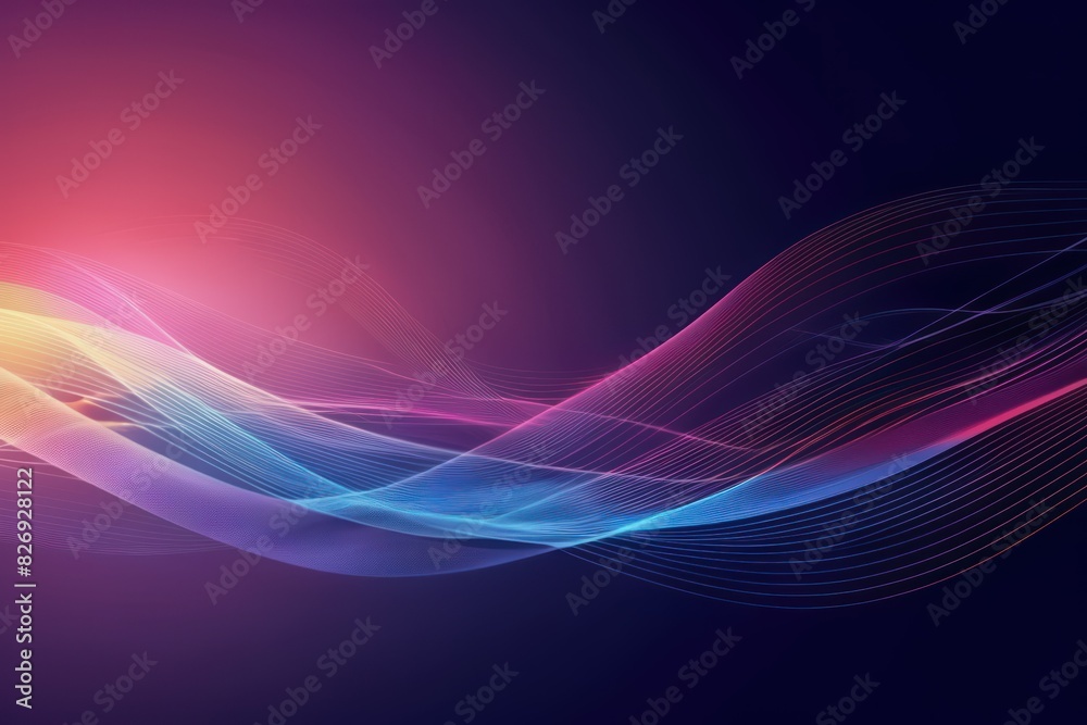 a colorful wave of light on a dark background