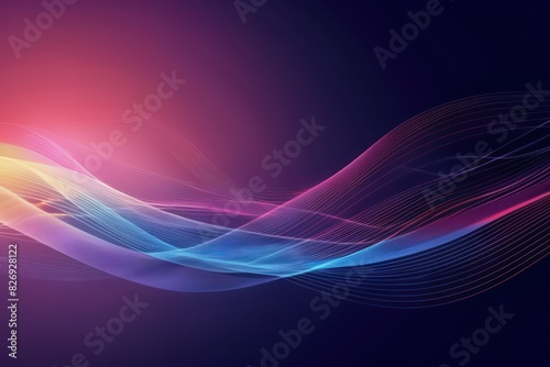 a colorful wave of light on a dark background