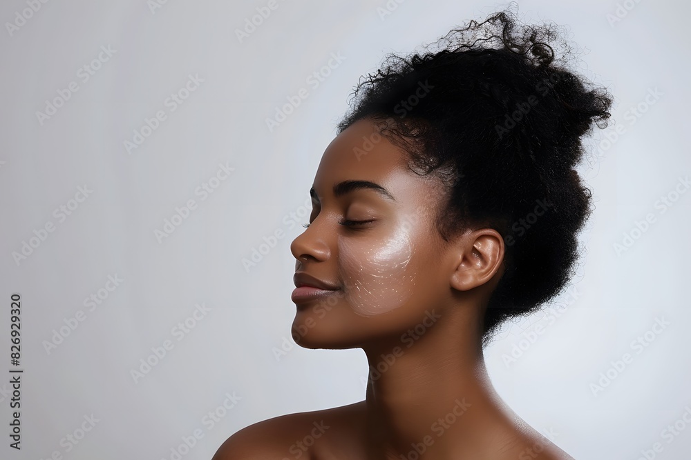 A beautiful model is having facial treatment A beautiful model is having facial treatment